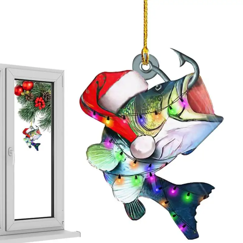 

Рождественские украшения в виде животных, 2D животное, подвесные украшения для рождественской елки, акриловые подвесные украшения для дома, украшения для рождественской елки