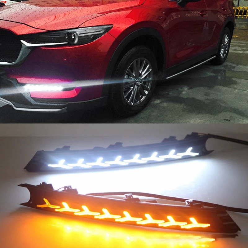 Для-Mazda CX-5 CX5 2017-2021 лампа для дневных ходовых огней противотуманная фара с