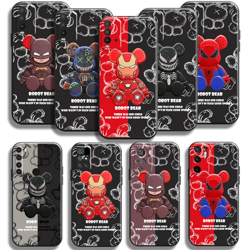 

Marvel Cute Spiderman Venom Bear Phone Case For Xiaomi Redmi Note 9 9T 9S 9 Pro Case For Redmi Note 9 5G Soft TPU Funda