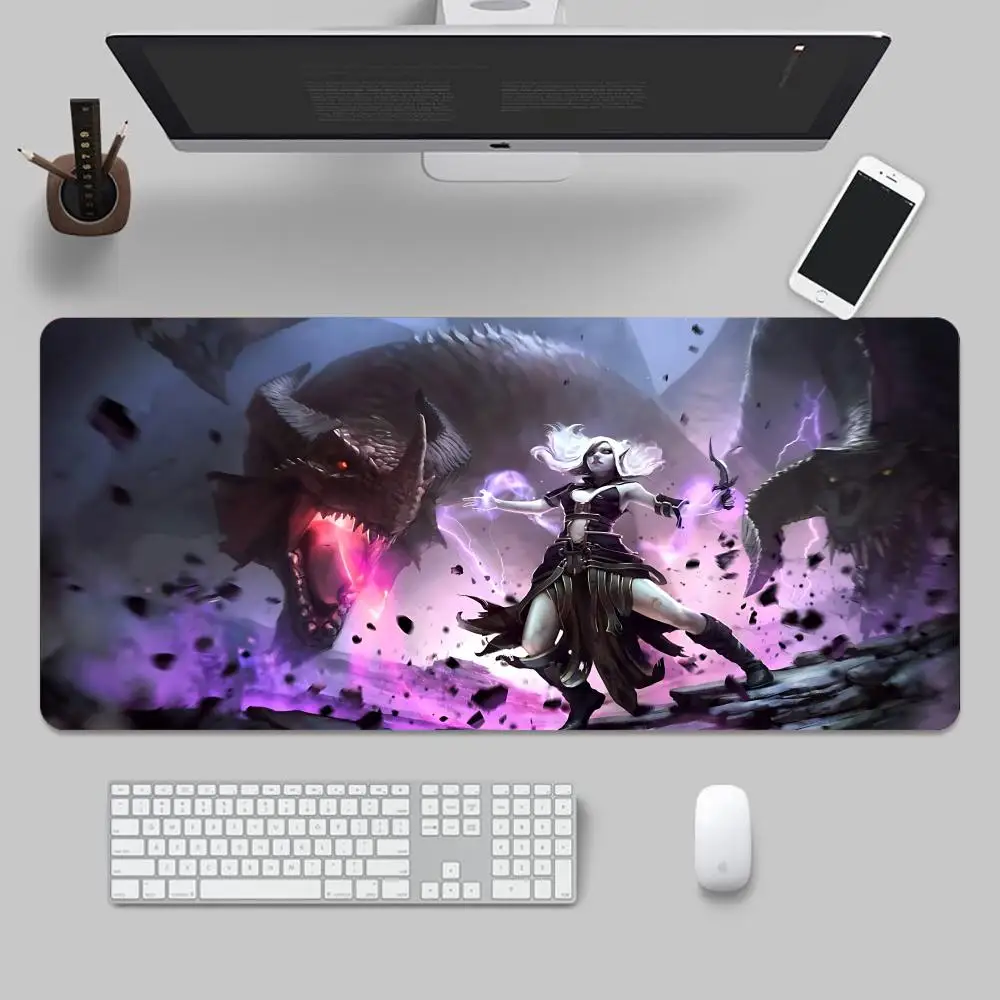 Фото Коврик для мыши D&D D-Dungeon & Dragons Tapetes de Mesa Teclado, Borracha Kawai, Tapete de Mesa Antiderrapante, XXL90x40 см №3