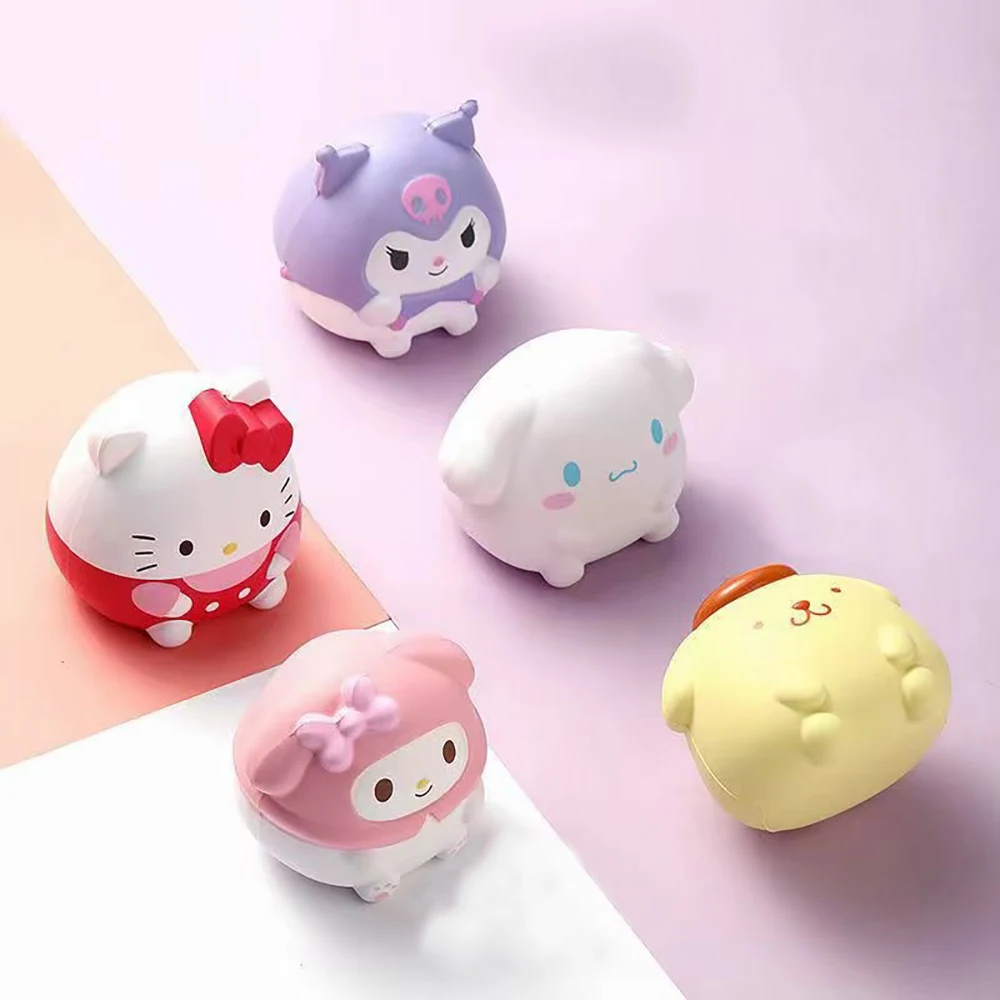 

Декомпрессионная плюшевая игрушка Hello Kitty, 9 см, Kuromi Cinnamoroll, сжимаемая игрушка для снятия стресса, Kawaii Melody Sanrio, аниме, мультфильм, Рождество