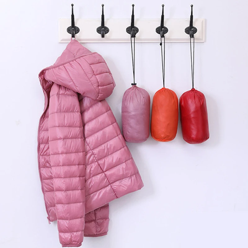 

Women 90% Duck Down Jacket Ultra Light Hooded Coat Winter Windproof Outwear Warm Thin Slim Jacket Outdoor Outfit Large Size