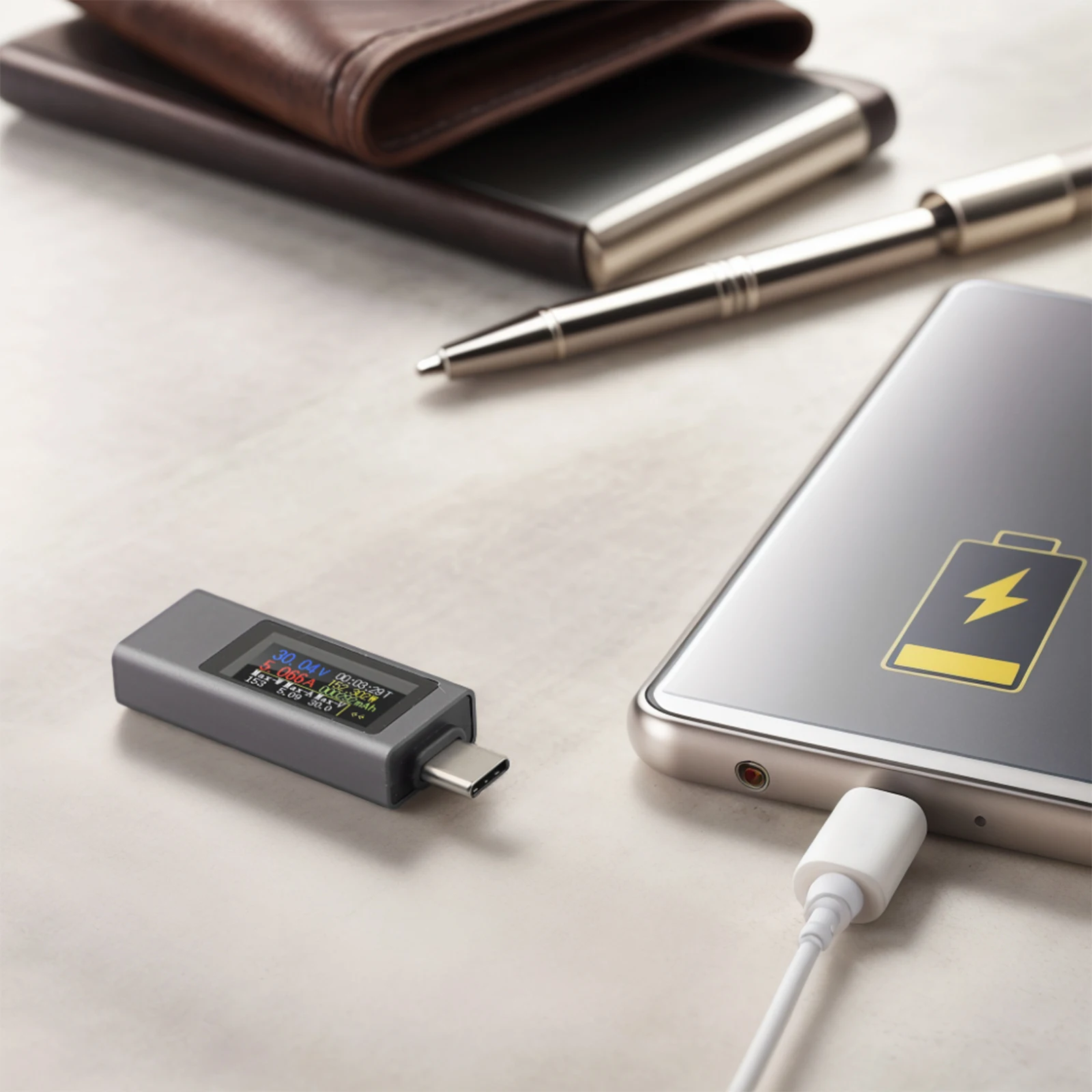 Запись емкости Type-C Измеритель напряжения 2302C USB-метр Двунаправленный тест тока