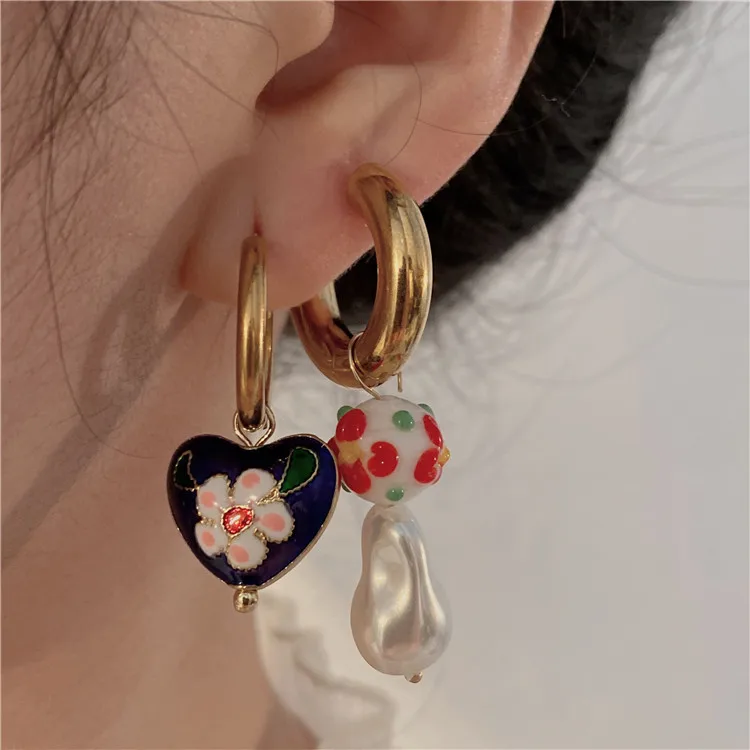 

2022 New Titanium Steel Earrings for Women Fashion Ear Buckle Ethnic Style Pendientes Christmas Gifts