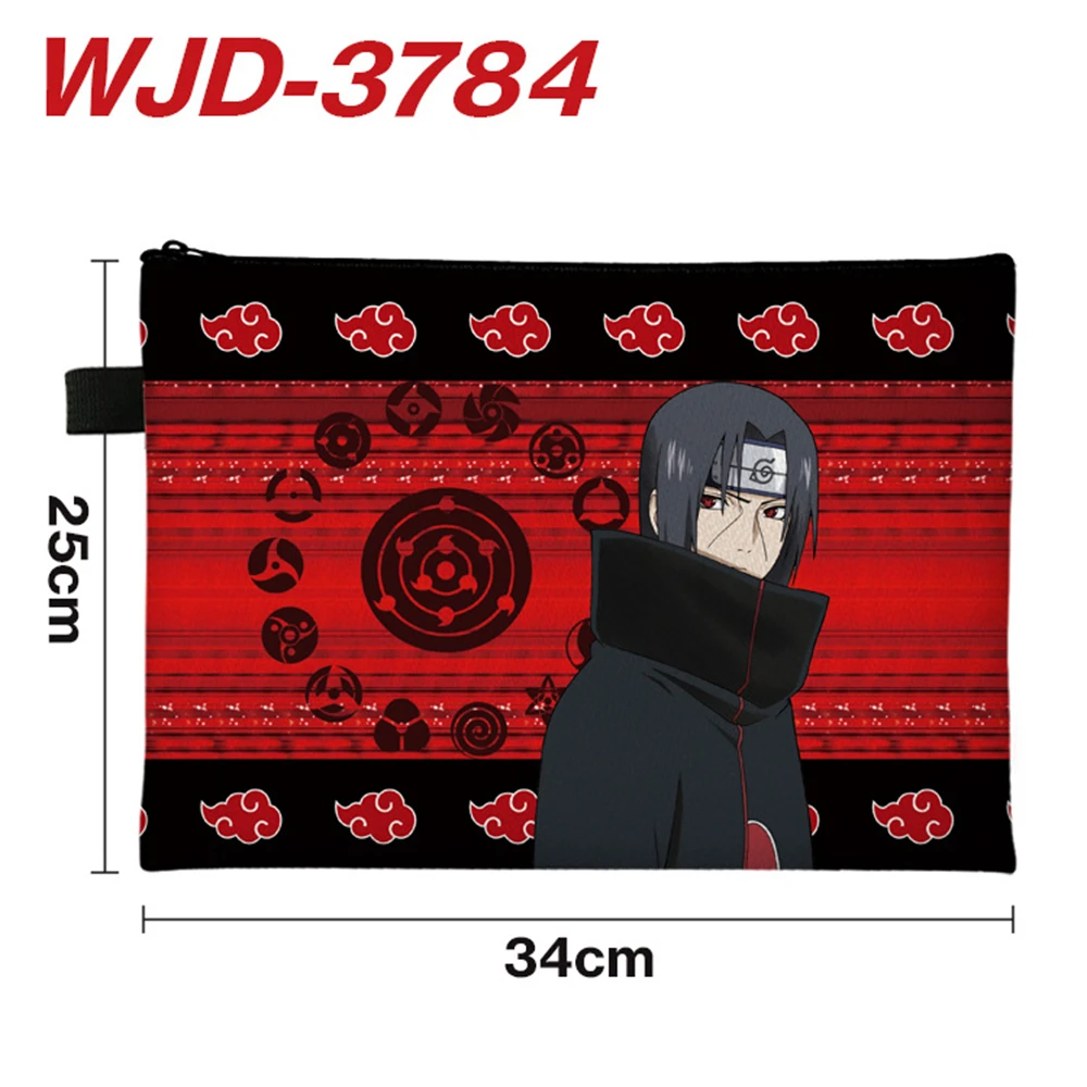 

Anime Full Color Document Bags Zip Information Pack Cartoon Test Paper Stationery Storage Bag Student Oxford File Pocket Gifts