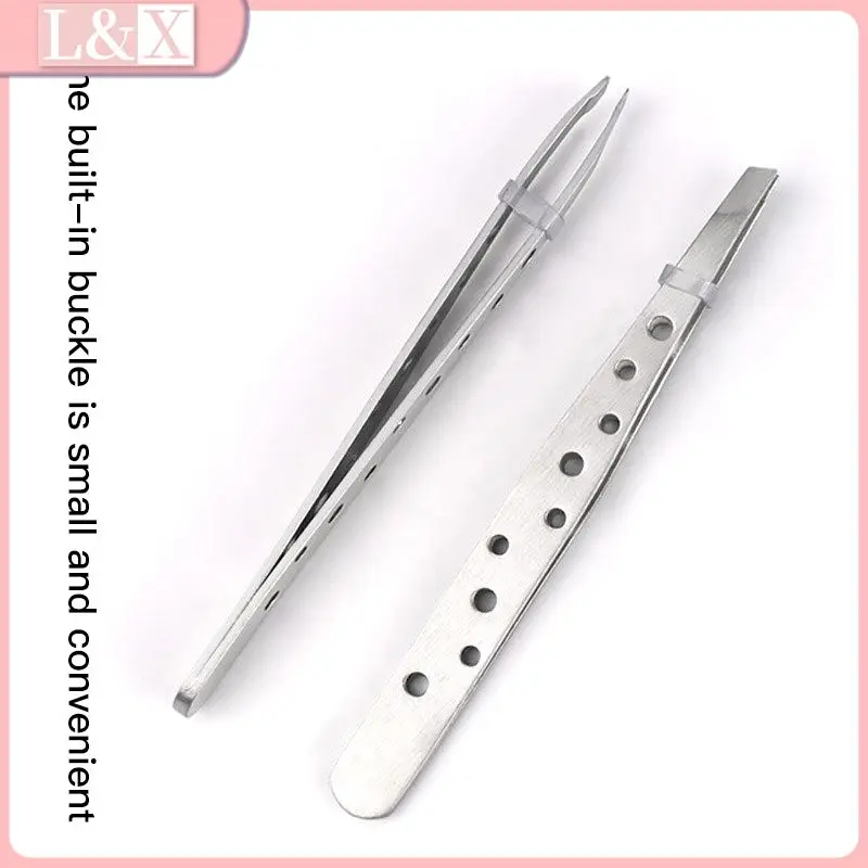 

9 Hole Eyebrow Clip Eyebrow Tweezer Stainless Steel Oblique Mouth Hair Pluckers Clip Sanding Eyebrow Trimming Makeup Tools