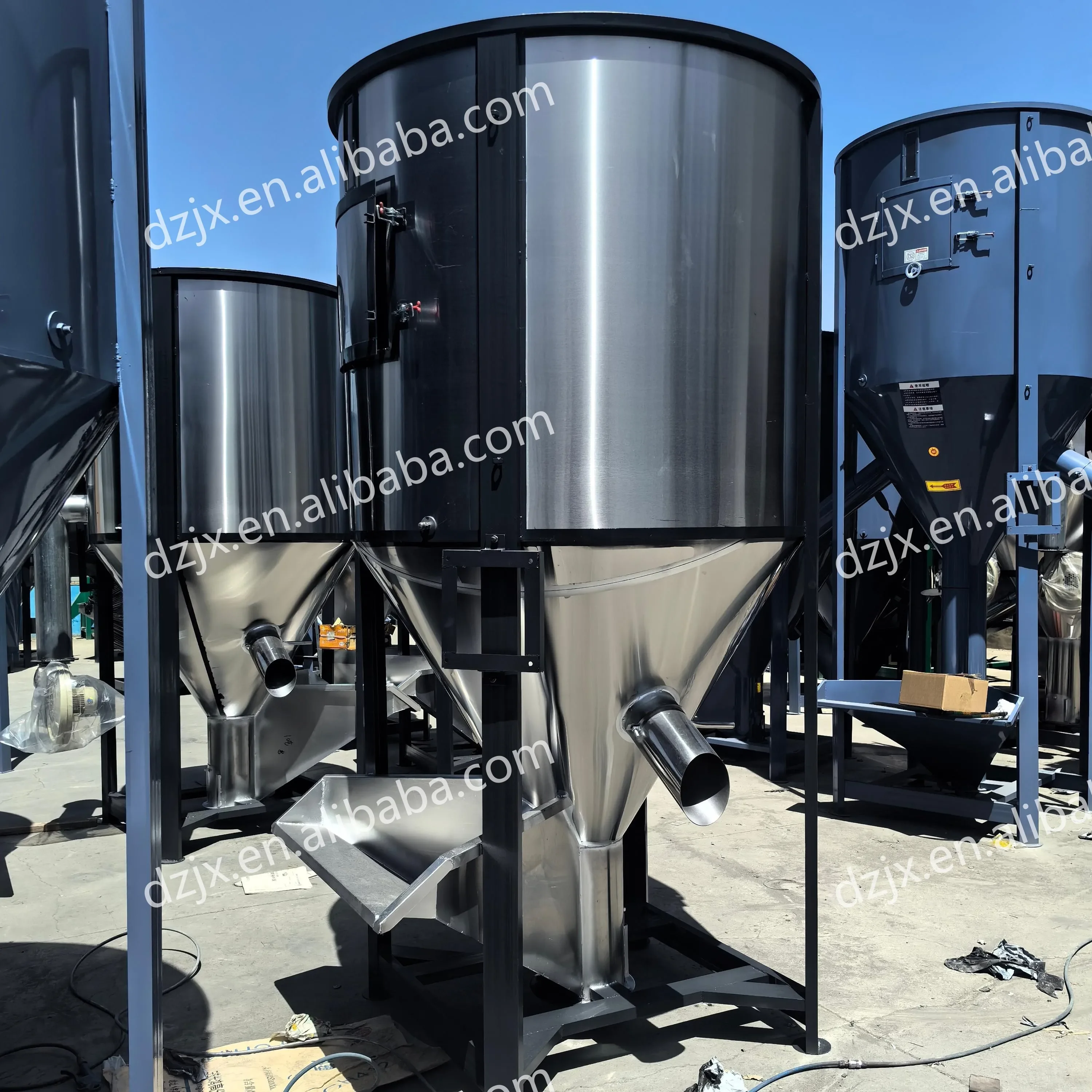 DZJX 500 1000 15000 кг вертикальный смеситель для смолы HDPE бункер смешивания пластиковой