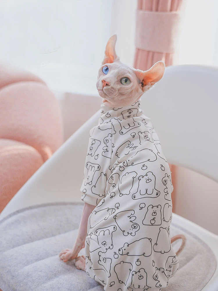 Флисовое пальто для кошек Sphynx одежда лета и весны мягкая толстовка с длинными