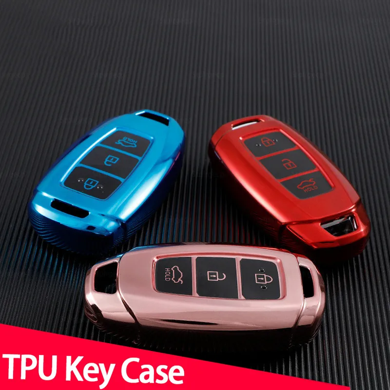 

Мягкий ТПУ чехол для автомобильного ключа с дистанционным управлением чехол для Hyundai IX35 i30 KONA Solaris Encino Azera greataccent Fe TM Santa Palisade