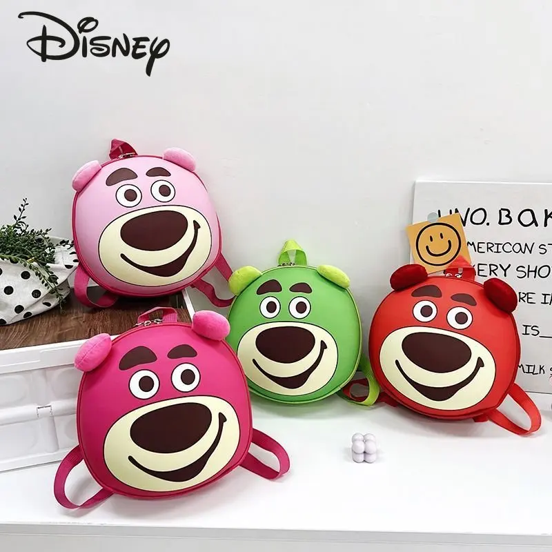 Disney Strawberry Bear High Quality Children's Backpack Fashion Large Capacity Backpack Cartoon Multifunctional Storage Backpack