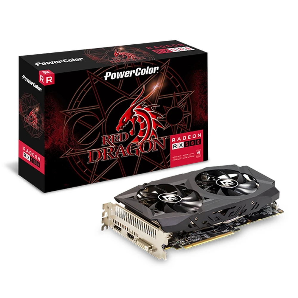 Видеокарта PowerColor Red Dragon AMD Radeon RX 580 1650MHz 4096MB 8000MHz 256 bit RTL [AXRX 8GBD5 DHDV2/OC]|Видеокарты| |