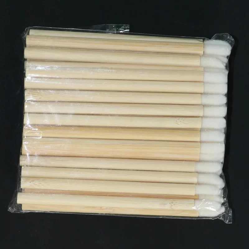 

500pcs Makeup Lip Brushes Lint-free Applicator Lip Gloss Wand with Bamboo Handle for Eyelash Extension makeup tools
