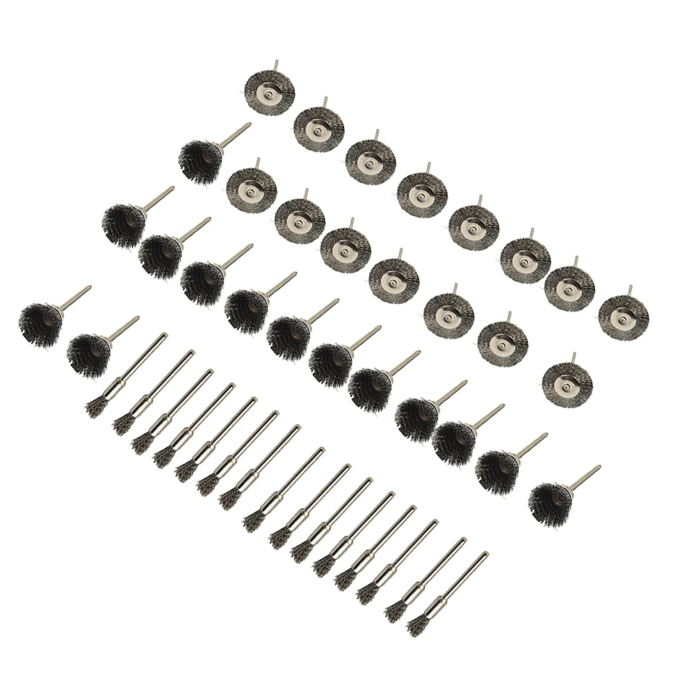 

15Pcs/Set Polishing Wire Brush Pencil Cup Brush Rotary Tool For Drill Rust Weld T Wire Brush Polishing For Metal Nonmeta
