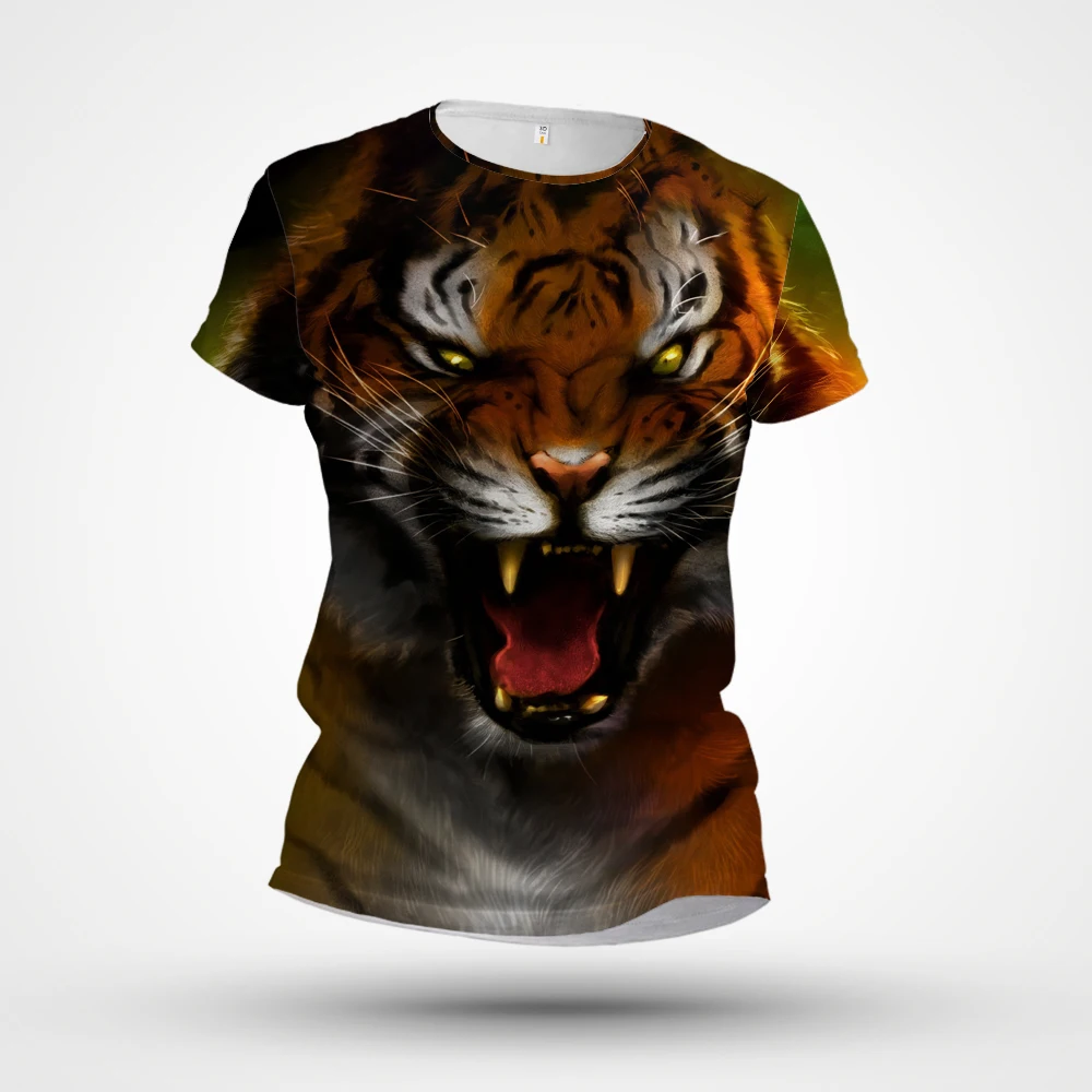 

Tiger Pattern T-shirt Men's/Children's 3D Printing Animal Style Short Sleeve Summer Leisure Fashion Clothing