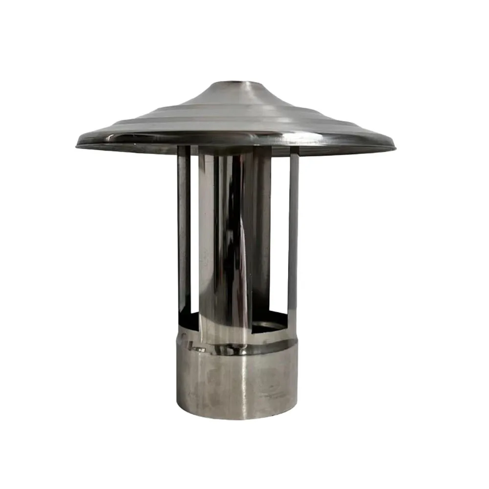 

100-200mm Stainles Steel Chimney Cap Woodburner Chimney Pot Roof Cowl Stainless Steel Top Hat Flue Rain Cap Ducting Pipe Cover