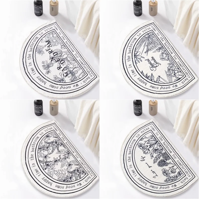 

Специальное предложение, полукруглый коврик для душа, Придверный коврик, впитывающие коврики с цветами, коврики для входа, кухни, балкона, в...