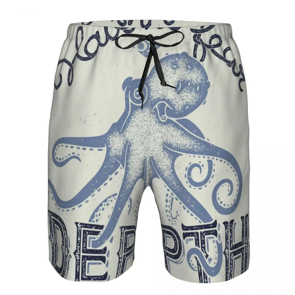 

Mens Swimwear Swim Short Trunk Lettering With Octopus Beach Board Shorts Swimming Surffing shorts