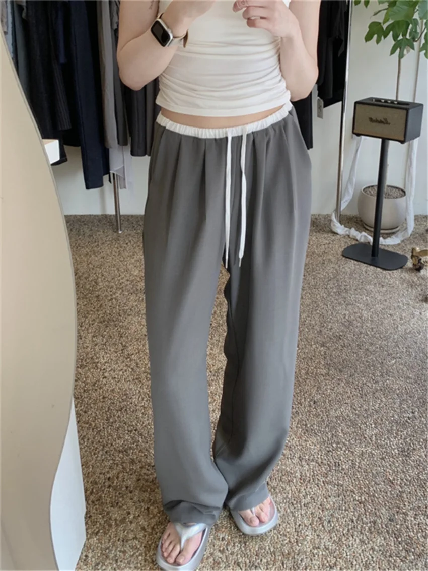 Брюки Alien Kitty женские прямые с завышенной талией модные повседневные офисные