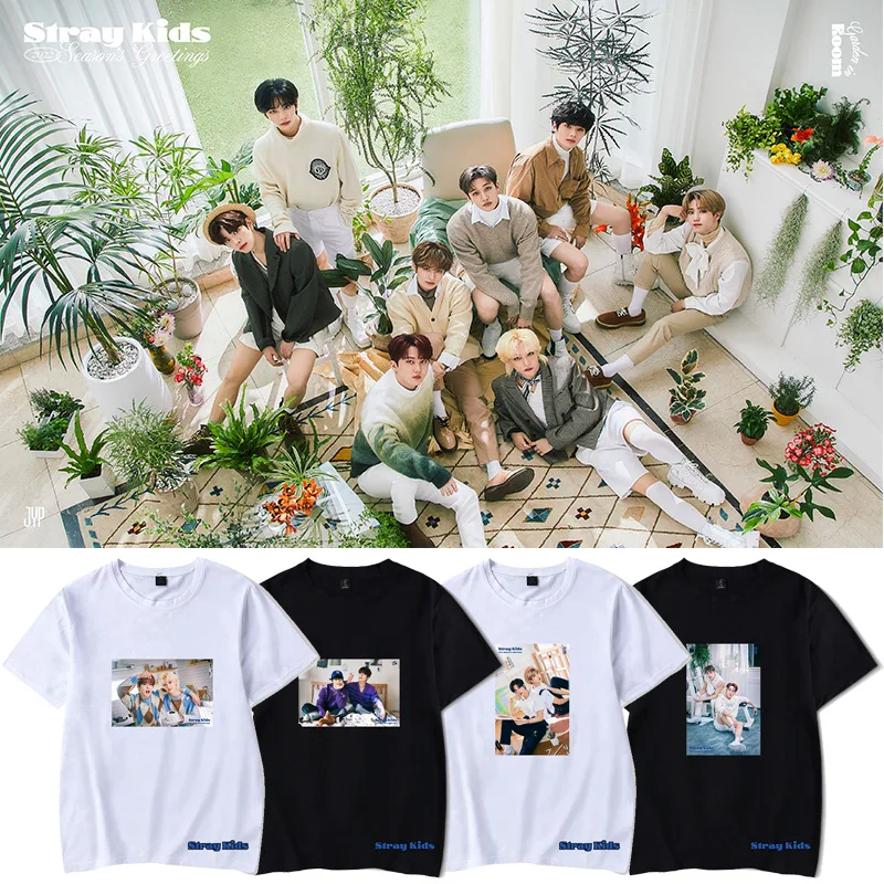 

Stray kids T Shirt Bang Chan Min-Ho Chang-Bin Hyun-Jin Ji Sung Young-Bok T-shirt for STAY Straykids Short Sleeve Tee Top