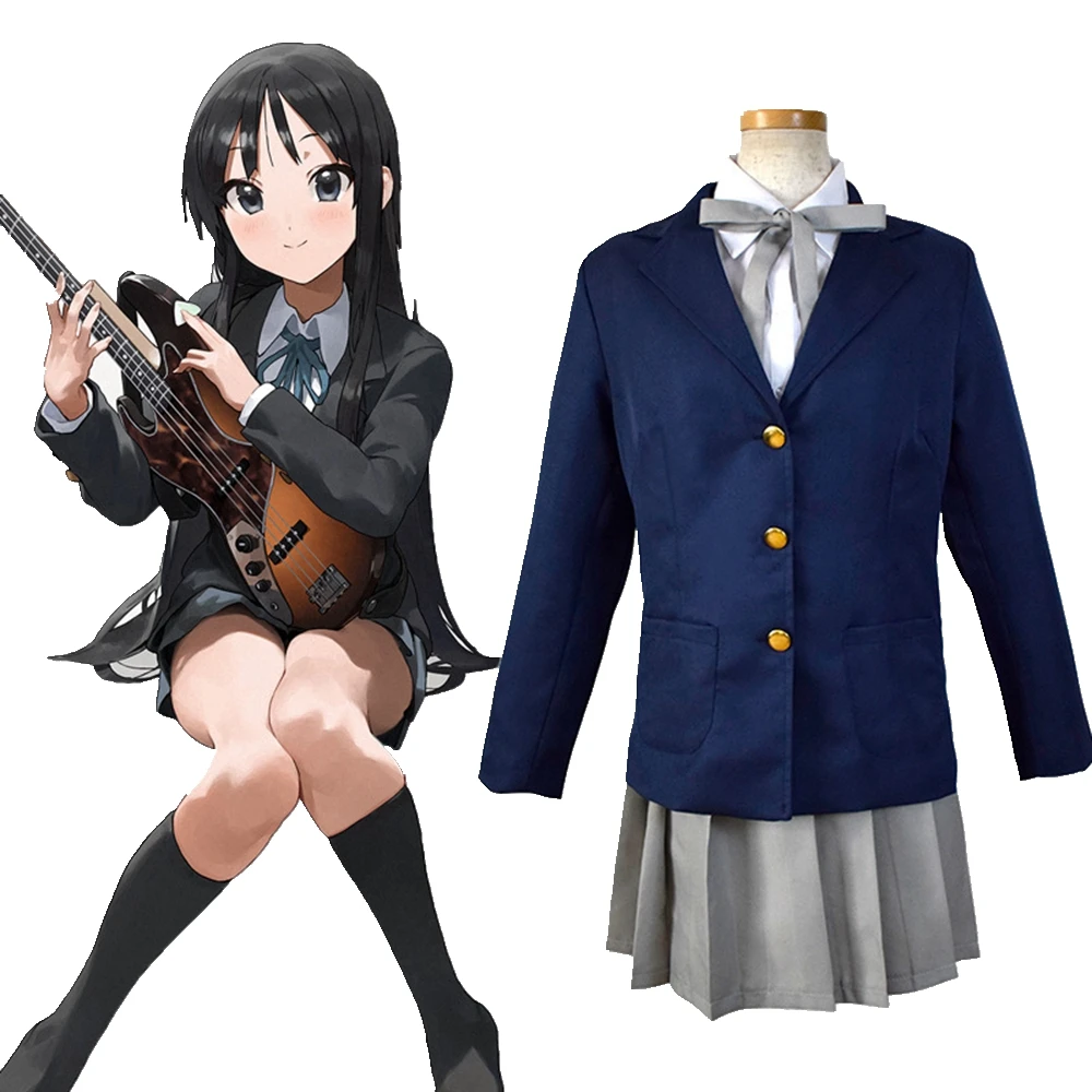 

Unisex Anime Cos Akiyama Mio Cosplay Costumes Outfit Halloween Christmas Uniform Custom Size