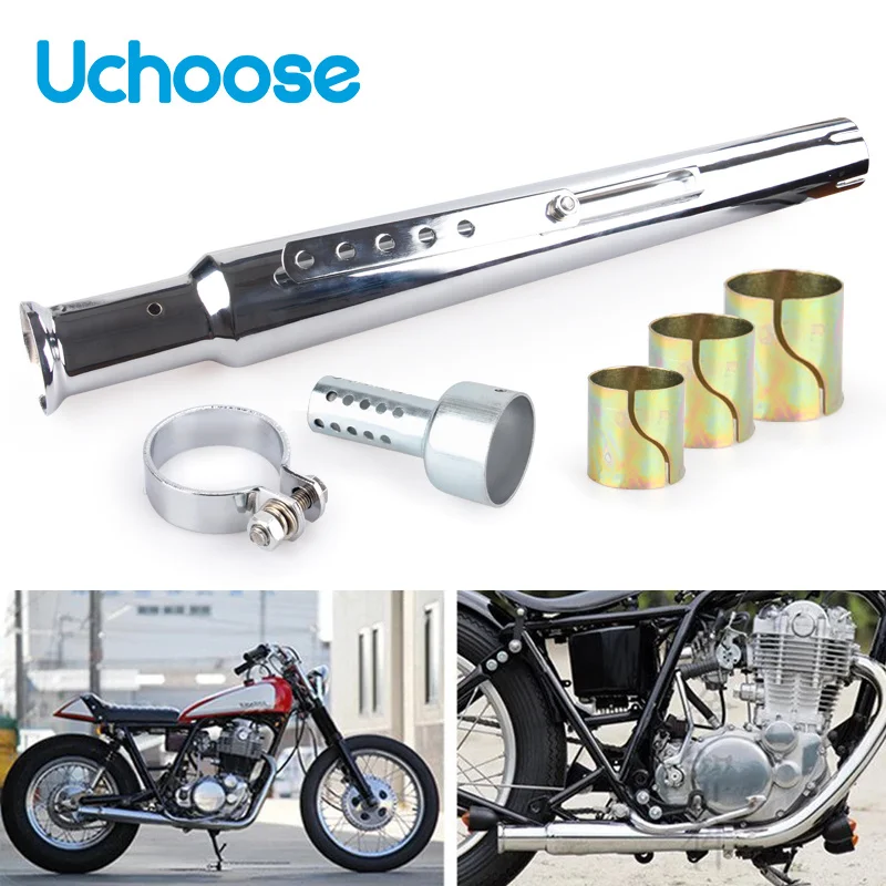 

_ 39 мм 41 мм 44 мм Универсальная глушительная труба 540 мм мотоциклетный Ретро глушитель выхлопной трубы