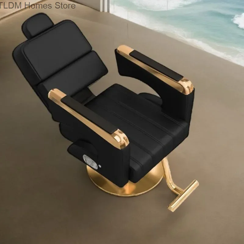 Luxury Designed Barber Chair Reclinable Portable Beauty Armchair Swivel Hidraulic Cadeira De Barbeiro Salon Furniture