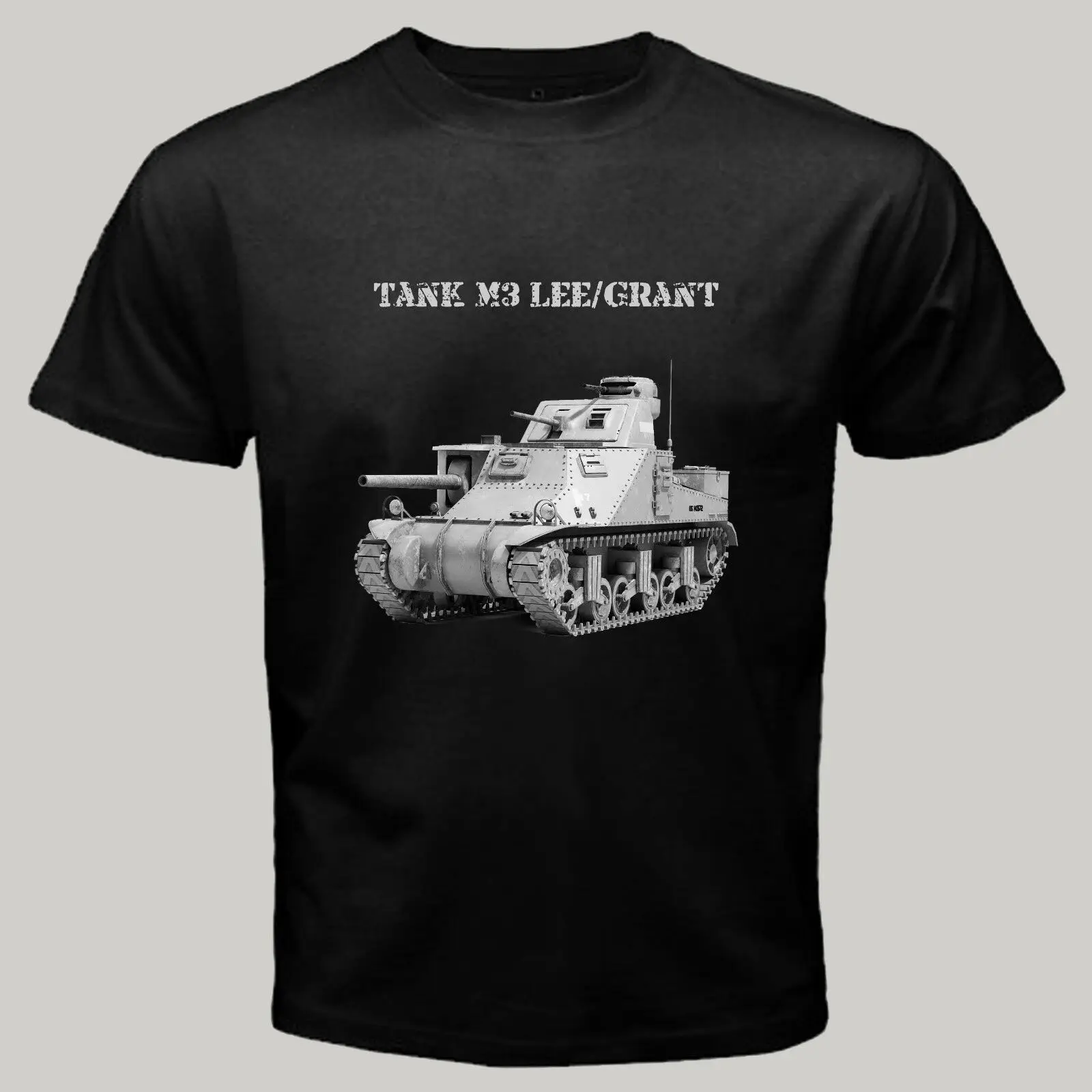 

WWII Allied Armor M3 Medium Tank T-Shirt 100% Cotton O-Neck Summer Short Sleeve Casual Mens T-shirt Size S-3XL