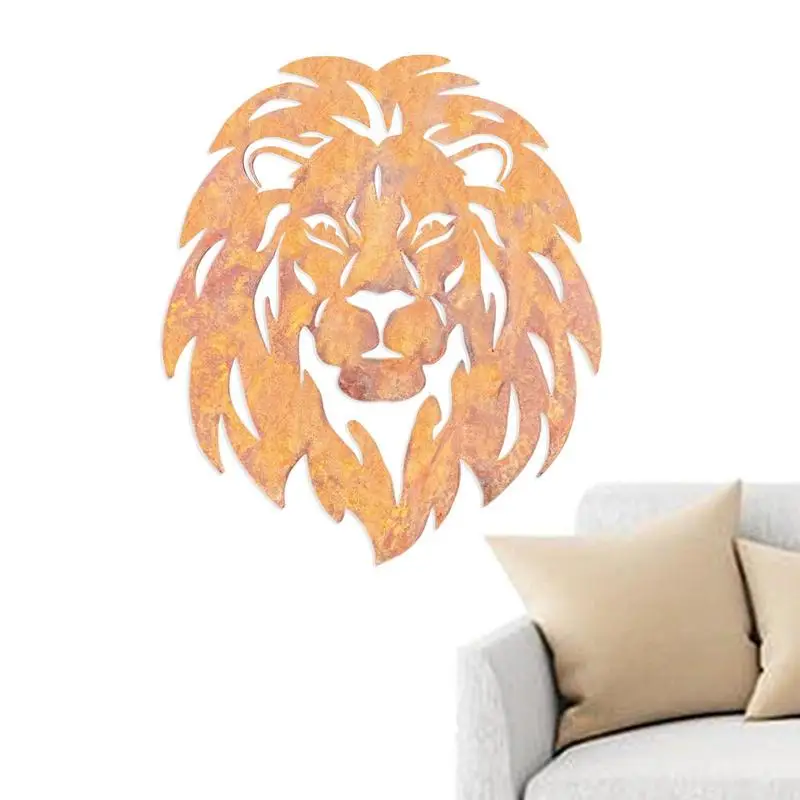 

Lion Heads Metal Wall Art Lion Heads Wall Decorations Metal Wall Art Decor Silhouette Farmhouse Wall Decor Interior Decoration