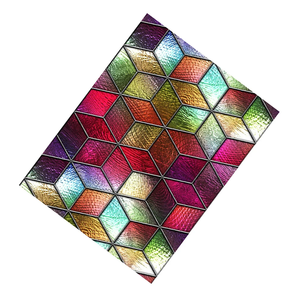 

Vintage Stickers Window Film Privacy Static Stained Cling Decal Decorative Vinyl Sticker Rainbow Adhesive Tint Home Stickers