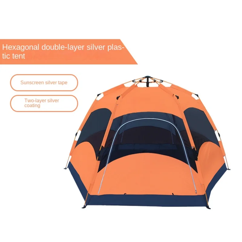

Automatic Outdoor Camping Tent 4-6 Person Family Tent Double Layer Instant Setup Protable Backpacking Tent for Hiking Travel