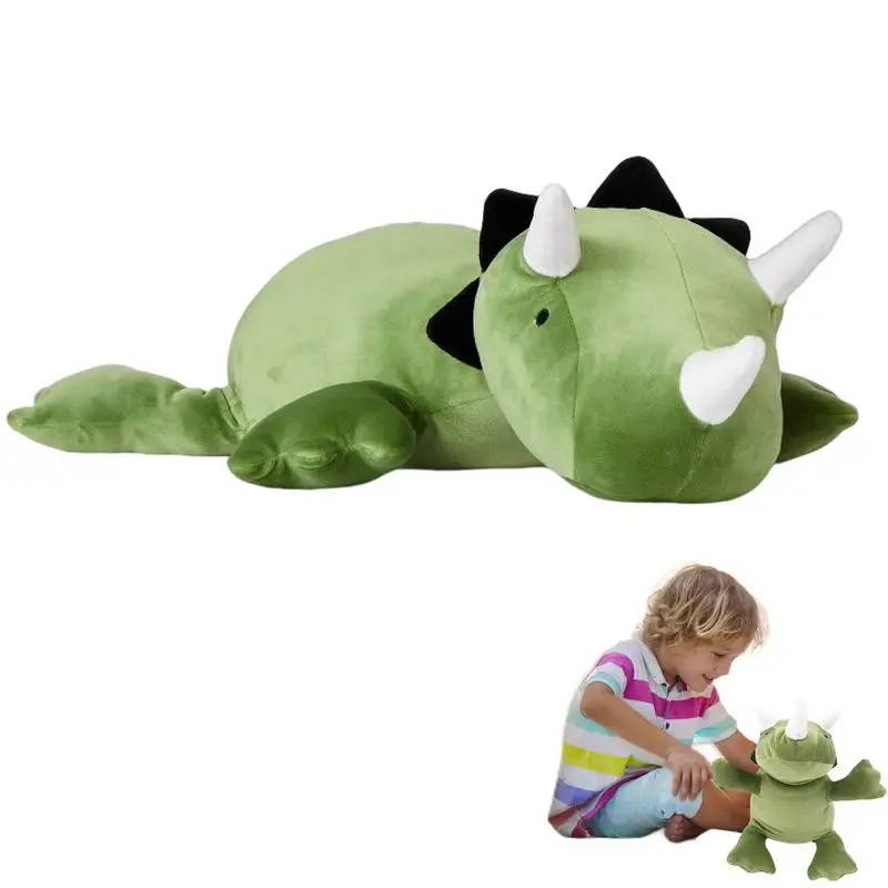 

Зеленый Трицератопс, динозавр, мультяшное Мягкое Животное, кукла, детский подарок на день рождения, милый зеленый динозавр, мультяшное Мягк...
