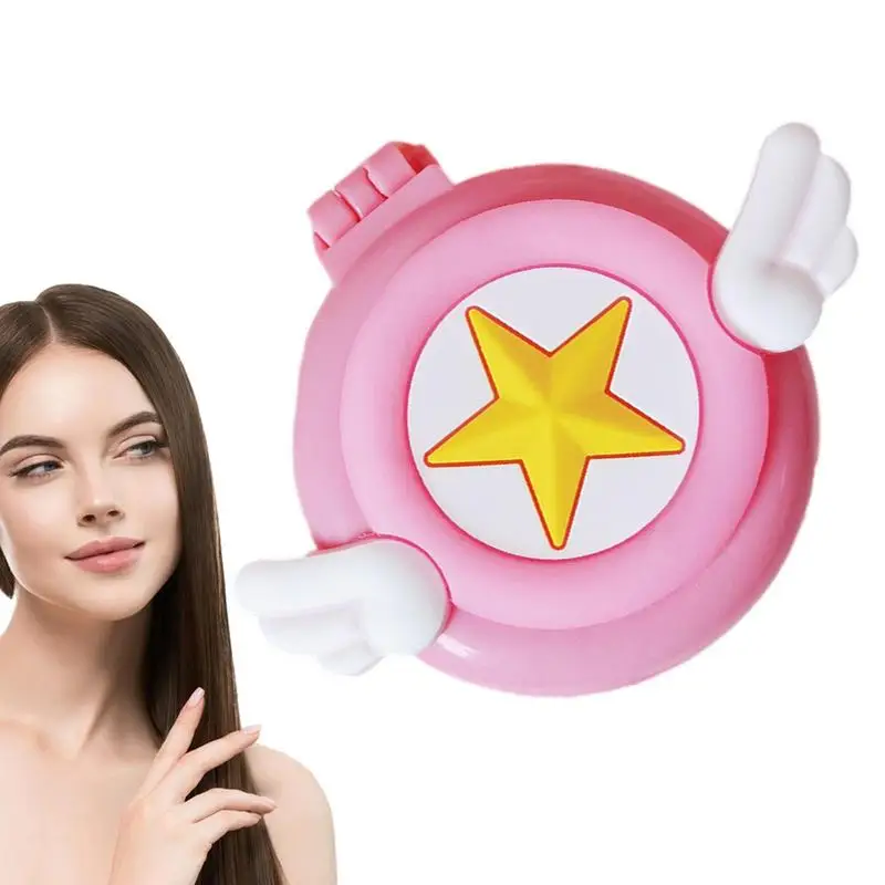 

Portable Comb Compact Cartoon Hair Brush Folding Detangling Comb With Mirror Colorful Hair Brush Portable Small Pocket Hair Comb