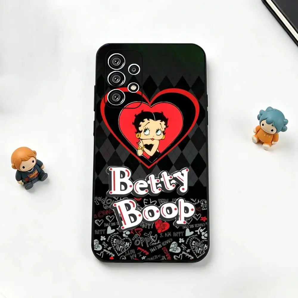 Фото Чехол для телефона B-Betty Cute B-Boop для Samsung S25, S24, S21, S22, S23, S30, Ultra, S20, Plus, Fe, мягкий силиконовый, черный №3