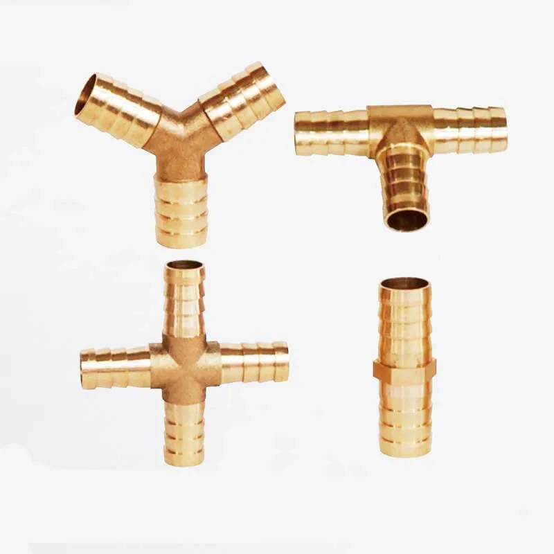 

Connector Brass Barb Pipe Fitting for 25mm Hose Copper Pagoda Water Tube Fittings T Way 1'' Pipe Fitting 2 3 Way