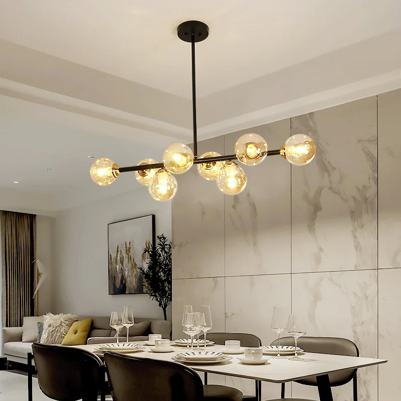 

Chandeliers New Design Postmodern Lights Luxury Living Rooms Lighting Nordic Bedroom Dining Restaurant Glass Pendant Lamps Decor