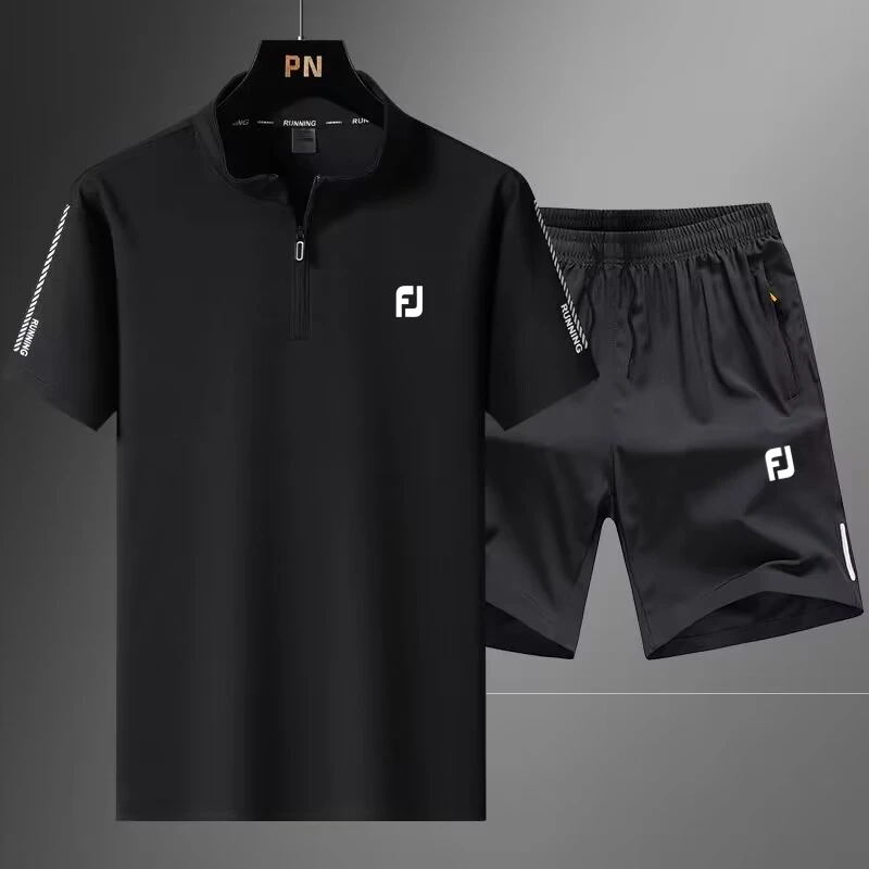 

Golf Wear Men 2-piece Set Horse Summer New Golf Wear Golf Suits Malbon Golf Shirts Golf Shorts Sleeve Tennis Suit Men Golf Wear