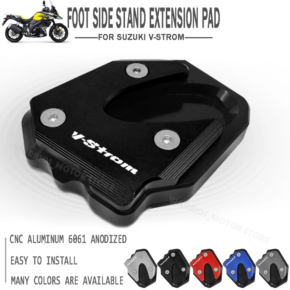 

Motorcycle Side Stand Enlarge Extension Pad Support Plate Modified Kickstand For SUZUKI V-STROM DL250 vstrom250 DL250