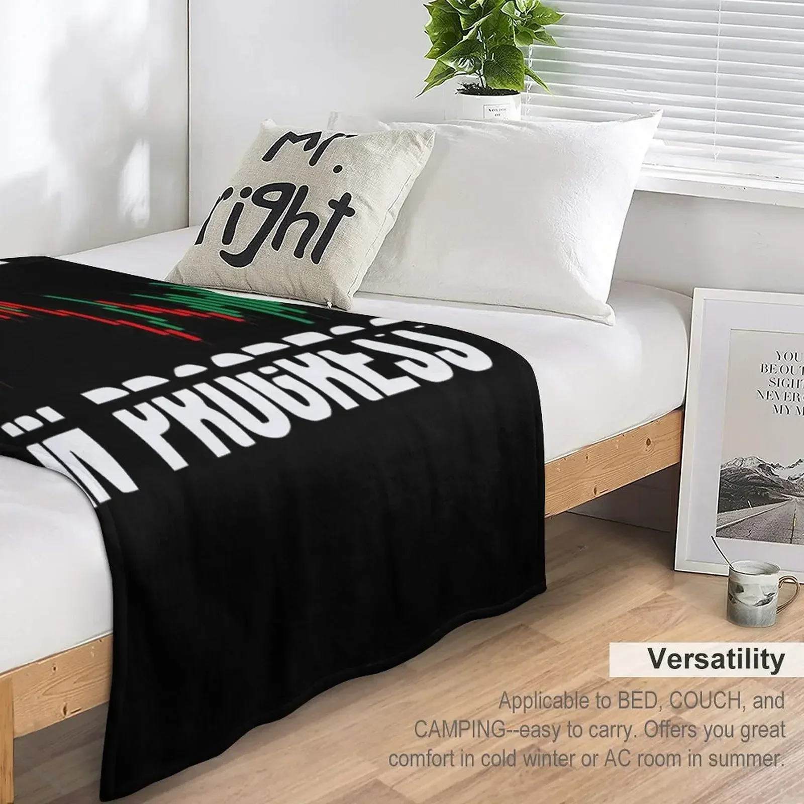 Millionaire In Progress | Daytrader Trader Trading Throw Blanket heavy to sleep Decorative Sofa Blankets