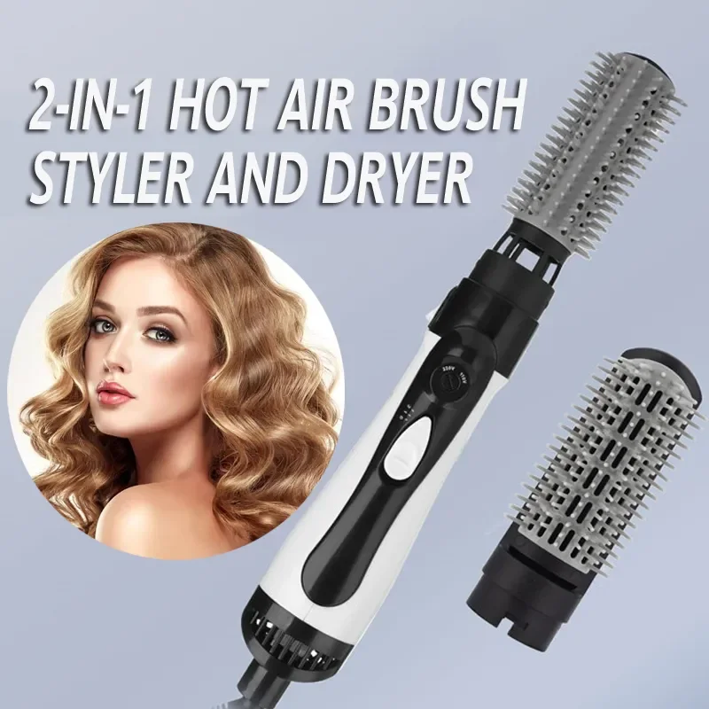 

НОВАЯ щетка для волос, щетка для волос, щетка для выпрямления волос, расческа с горячим воздухом, вращающийся фен для выдувания волос, щетка ...