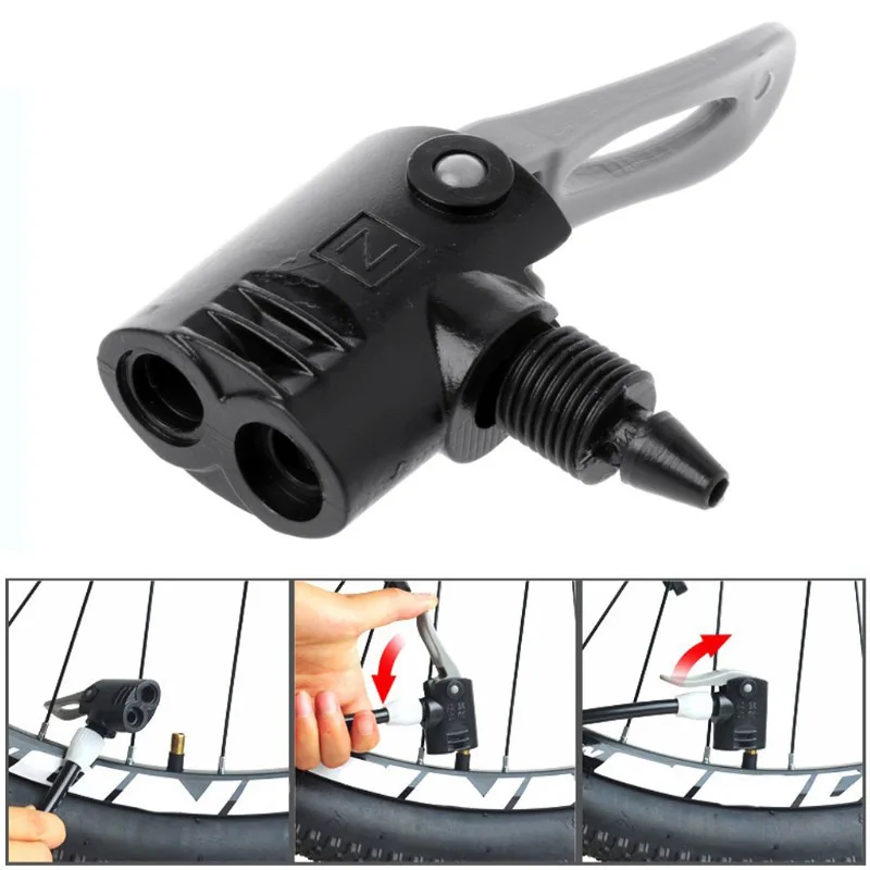 Bicycle Pump Nozzle Hose Adapter Dual Head Pumping Parts Service Accessories F/V A/V Schrader/Presta Valve Convertor Bycicle