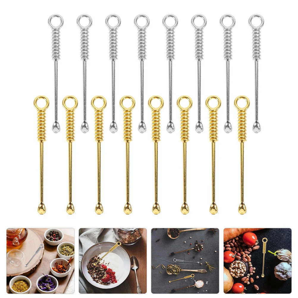 

Spoon Mini Scoop Spoons Micro Pendant Spatula Tiny Charm Charms Scoops Laboratory Sampling Tableware Necklace Keychain Vials