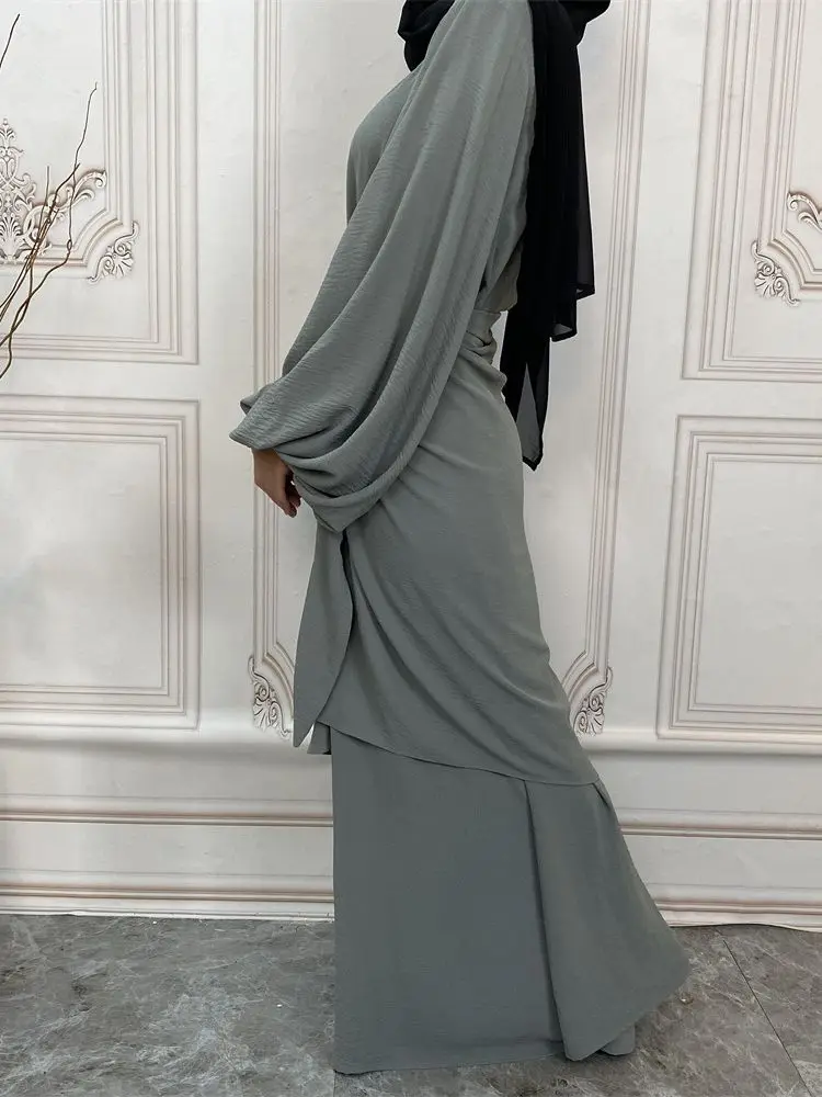 Abayas For Women Ramadan Dubai Abaya Turkey Islam Muslim Sets Hijab Modest Dress Robe Longue Femme Ensembles Musulmans Vestido
