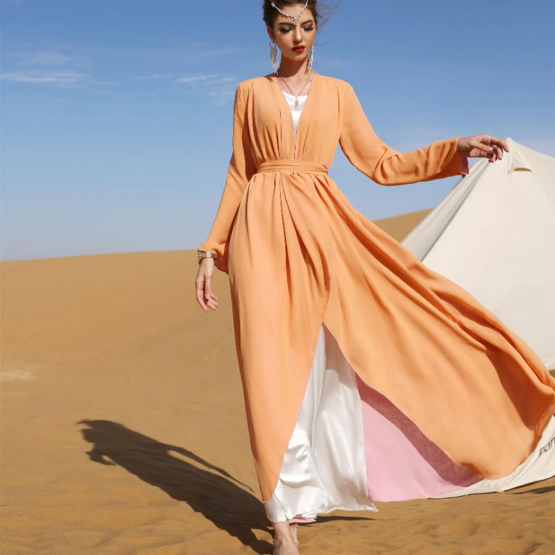 Eid Open Abaya кимоно для женщин Musulmane Арабская Турция ислам одежда пакистанское