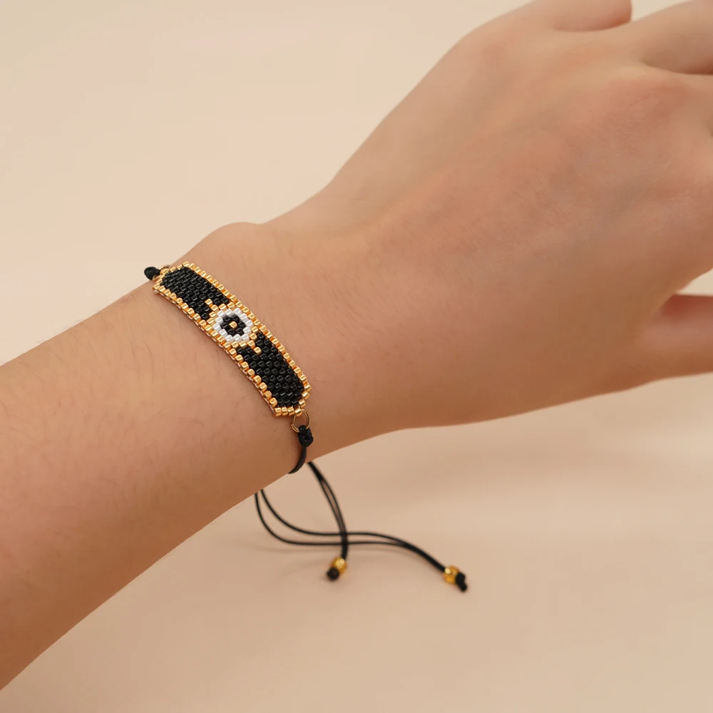 

Friendship Charm Bracelets Vintage Boho Gift for Women Teen Girl Miyuki Evil Eye Beaded Bracelet Handmade Jewelry Pulsera