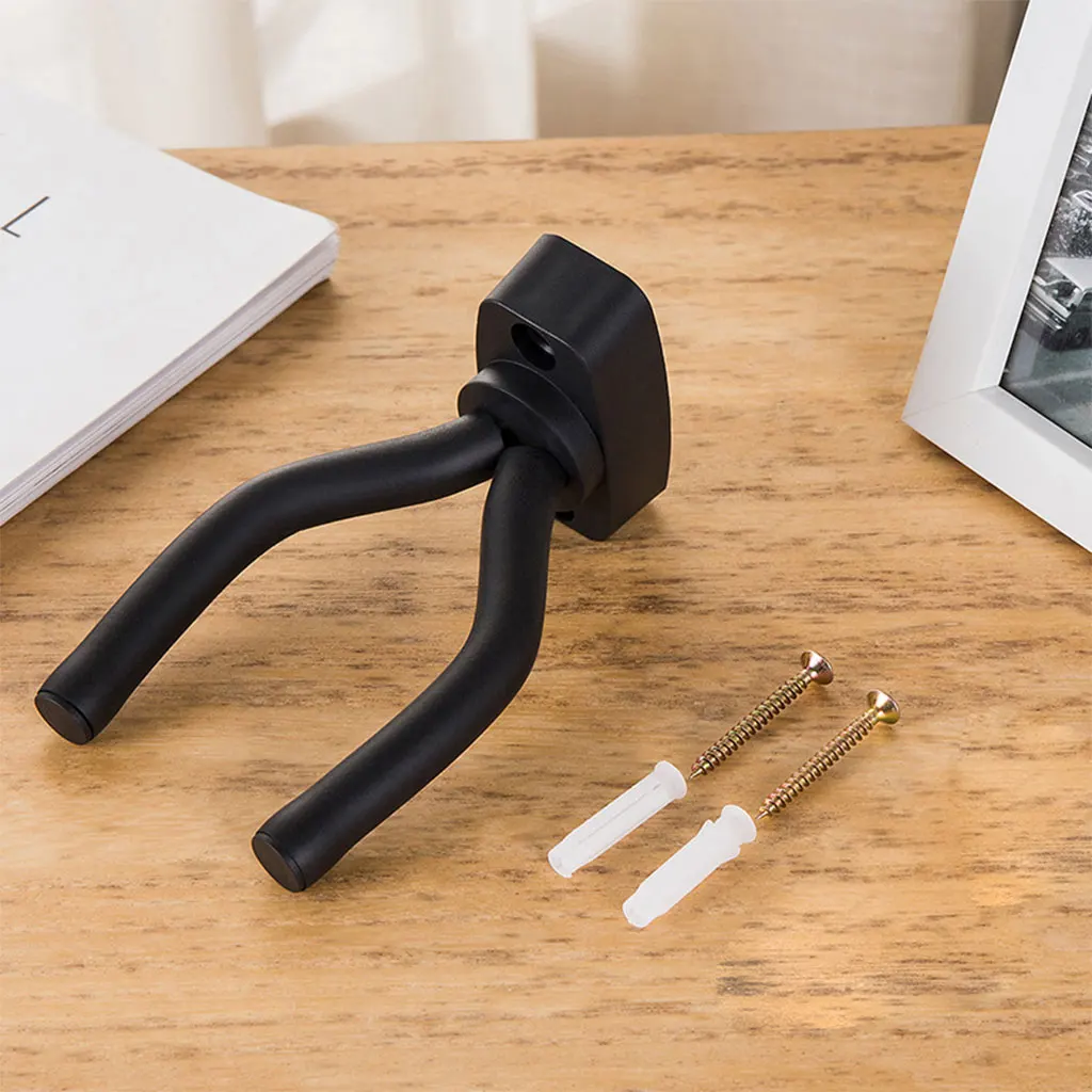 1 Piece Guitar Bass Mandolin Banjo Ukulele Stand Wall Mount Hanger Holder Guitar Hanger Electric Guitar Neck Holder Accessories