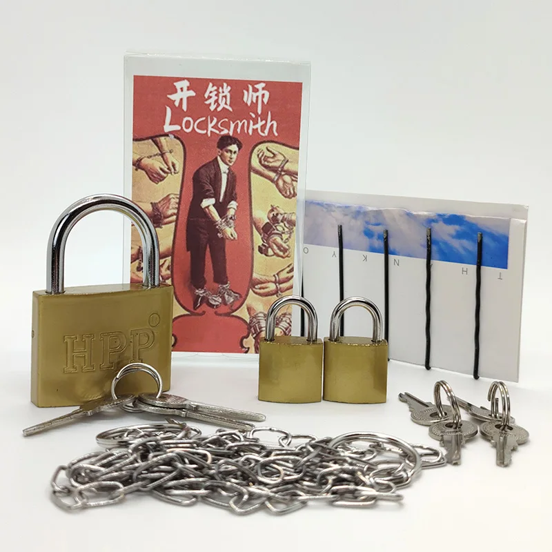

Locksmith by J.C Magic Tricks Escape Mystery Open The Lock Magia Magician Close Up Street Illusions Gimmicks Mentalism Props