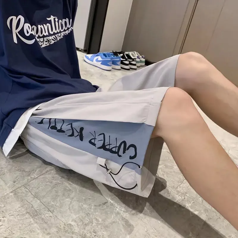 Лето 2022 новый стиль Гонконгские мужские корейские модные повседневные брюки