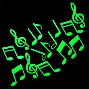 

1 Packet Glow In The Dark Musical Note Luminous Wall Stickers Glow In The Dark Stars Stickers Glow Party Supplies