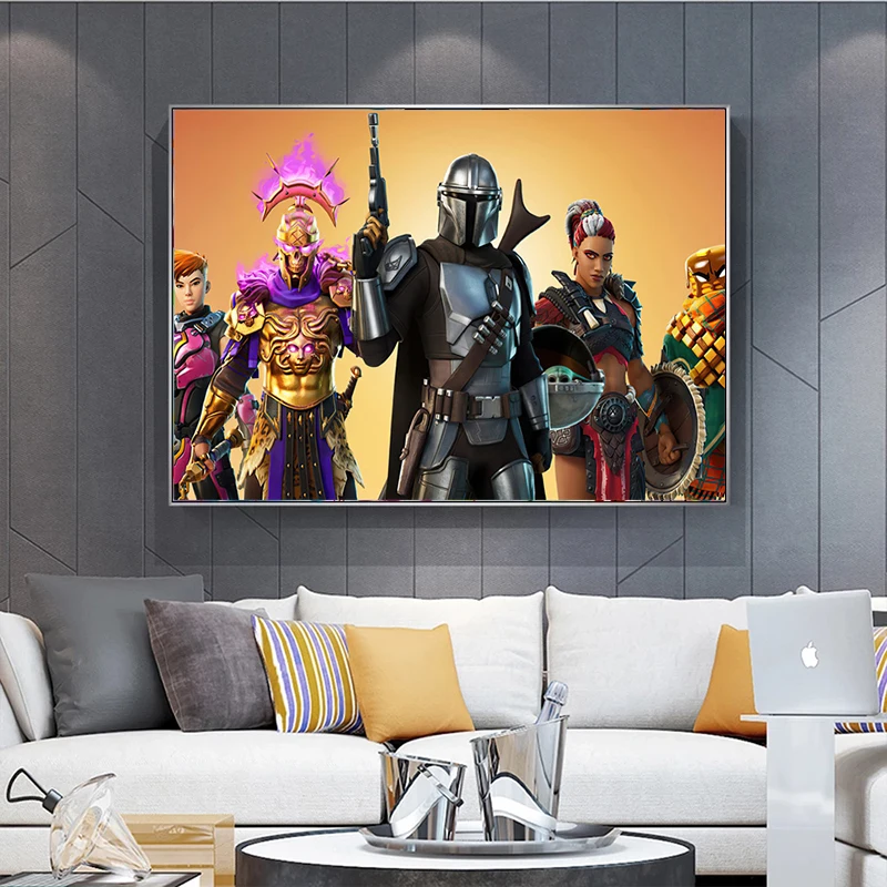 Постеры для видеоигр Marvel Fortnite Мстители супергерой инор человек Боба Фетт