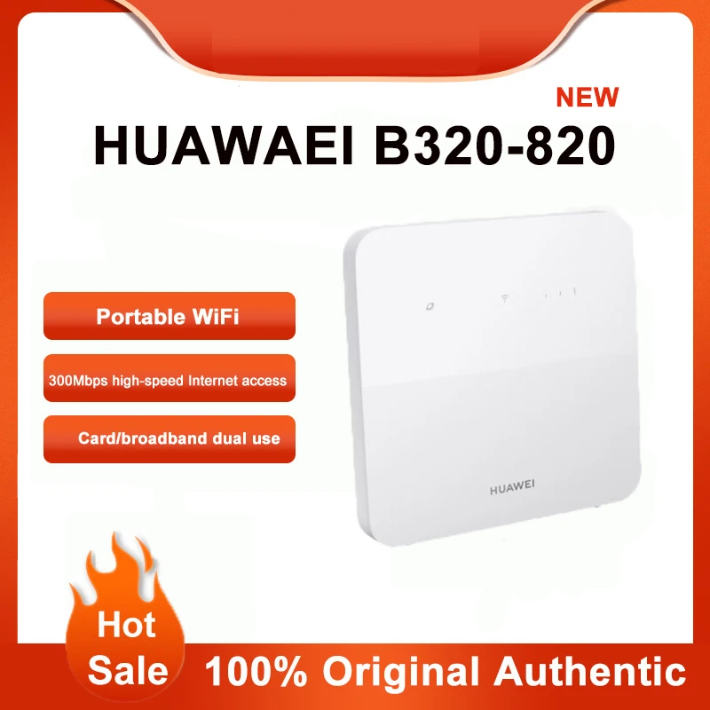 

Original HUAWEI B320-820 WiFi Router 4G Full Netcom Network Signal Repeater LTE 195 Mbps Wireless Amplifier With Sim Card Slot